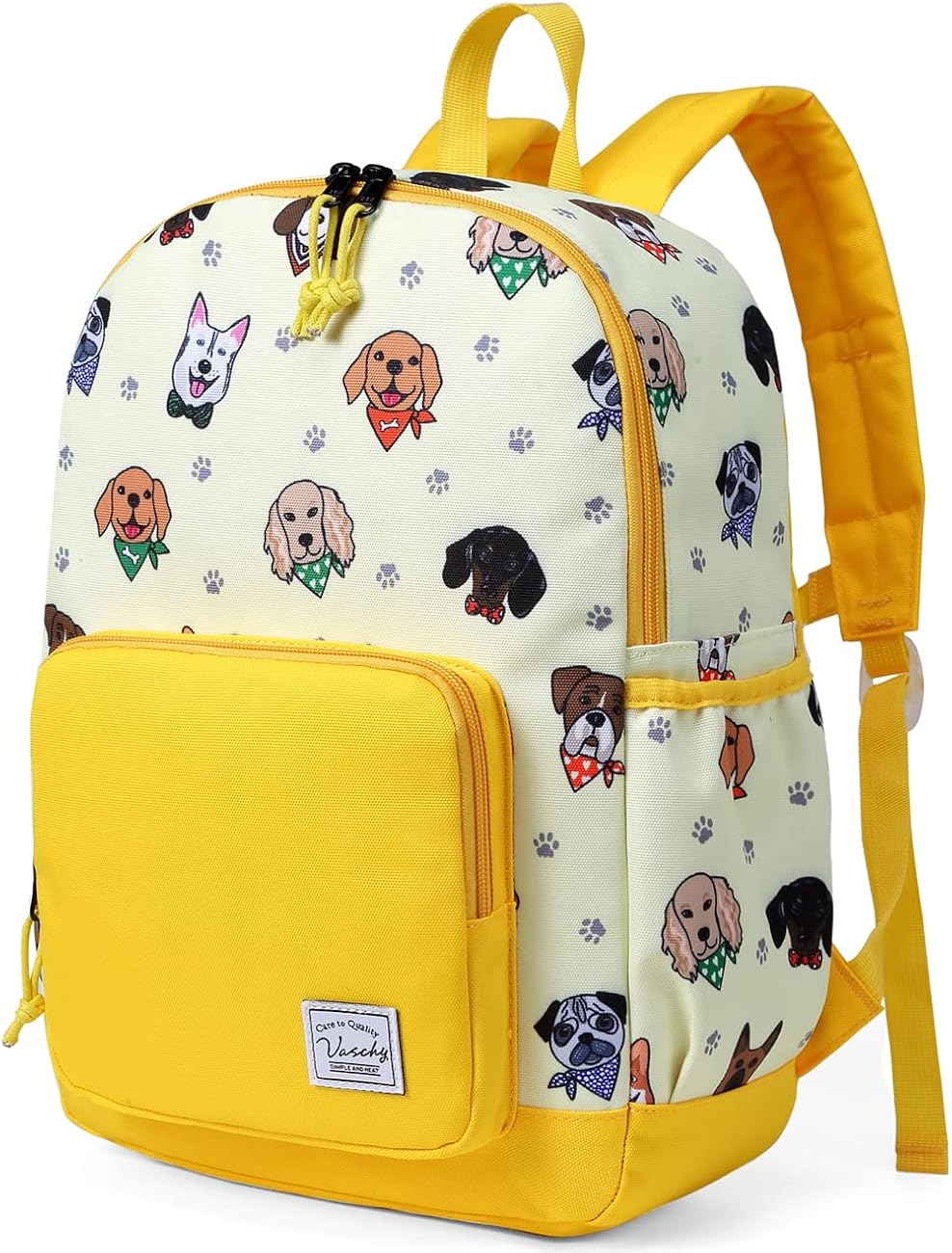 VASCHY - Mochila preescolar para niños y niñas, liviana, resistente al agua, con correa en el pecho