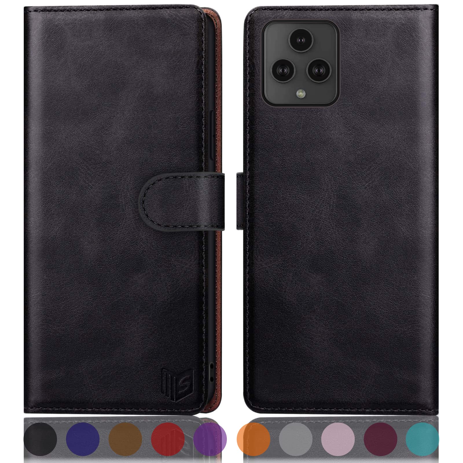 SUANPOT for T-Mobile Revvl 6 5G Wallet case with RFID Blocking Credit Card Holder,Flip Book PU Leather Protective Cover Women Men for Revvl 6 Phone