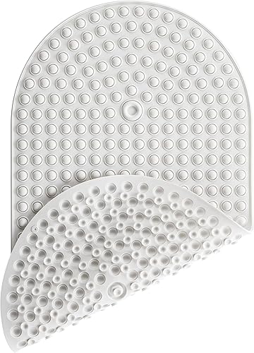 Miniatura 11 de Alfombrilla de baño de silicona Joiyota para tina antideslizante, alfombrilla de ducha de masaje de burbujas antideslizante con 27 x 15 pulgadas