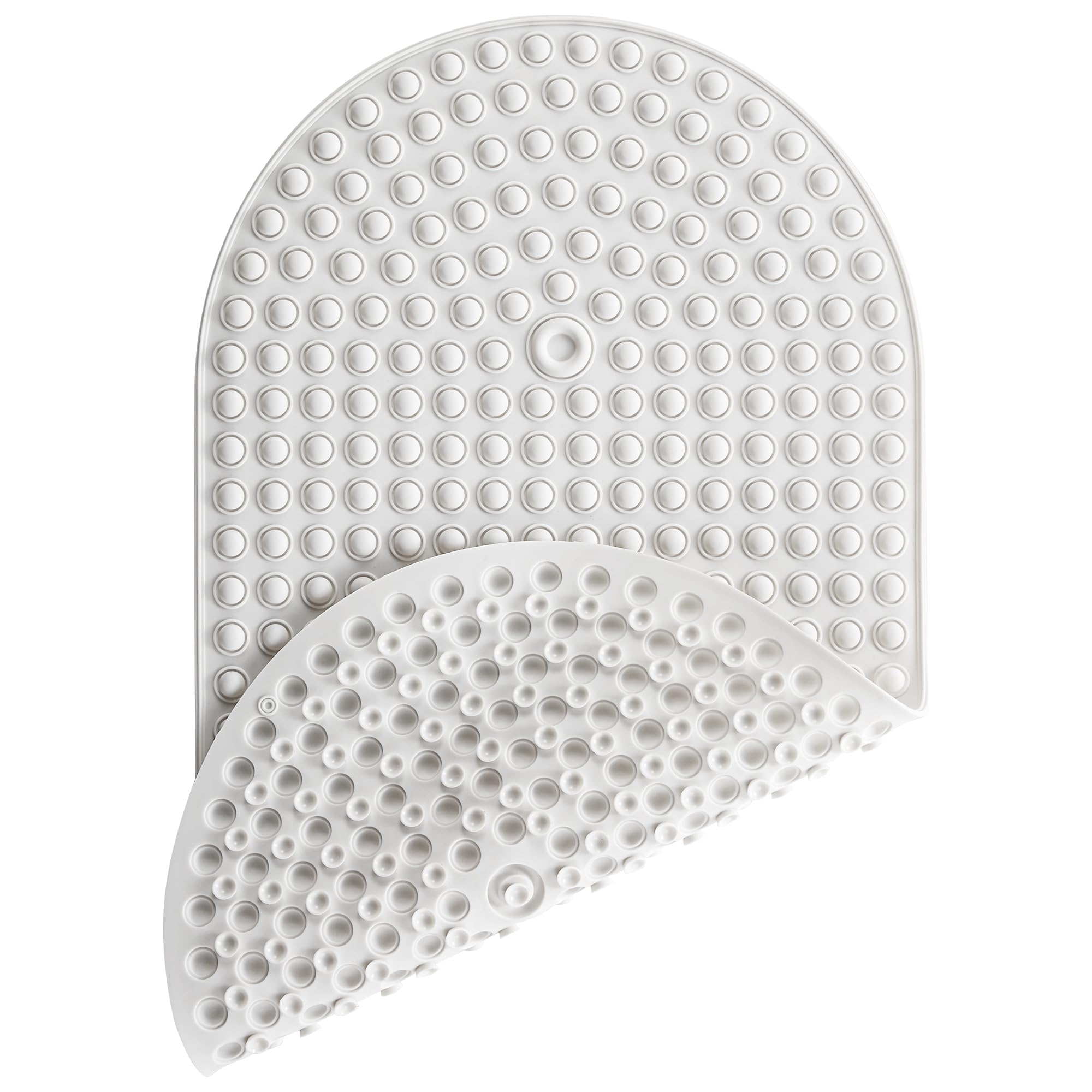 Joiyota Silicone Bath Mat for Tub Non Slip Bubble Massage Anti Slip Shower Mat with 27 x 15 Inches for Easy Storage Washable Bathtub Floor Mats for All Ages White