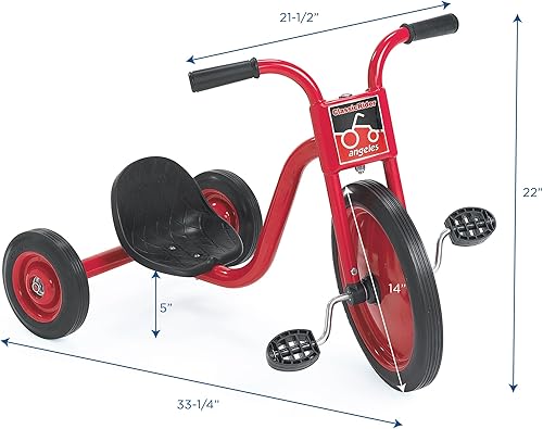 Miniatura 10 de Angeles ClassicRider - Triciciclo para niños pequeños de 12 pulgadas juguetes grandes de 3 ruedas triciclo para niñas y niños preescolar escuela en