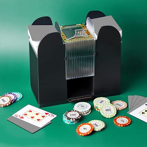 Miniatura 7 de Zomiboo Barajador automático de tarjetas de 6 cubiertas USB con batería eléctrica Casino Poker Card Shuffler máquina para juegos de póquer casino