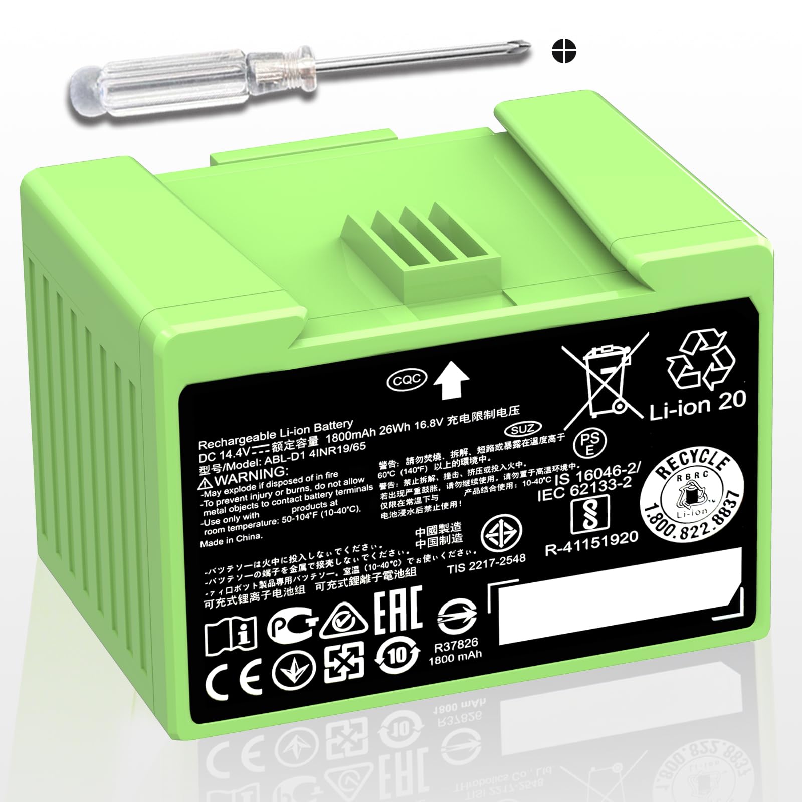 Batterie 14.4V 4Ah Pour IRobot Roomba I7/i7+/i8/7150 - Neuf, Li-ion, Marque Tecmana, 3 Mois Garantie