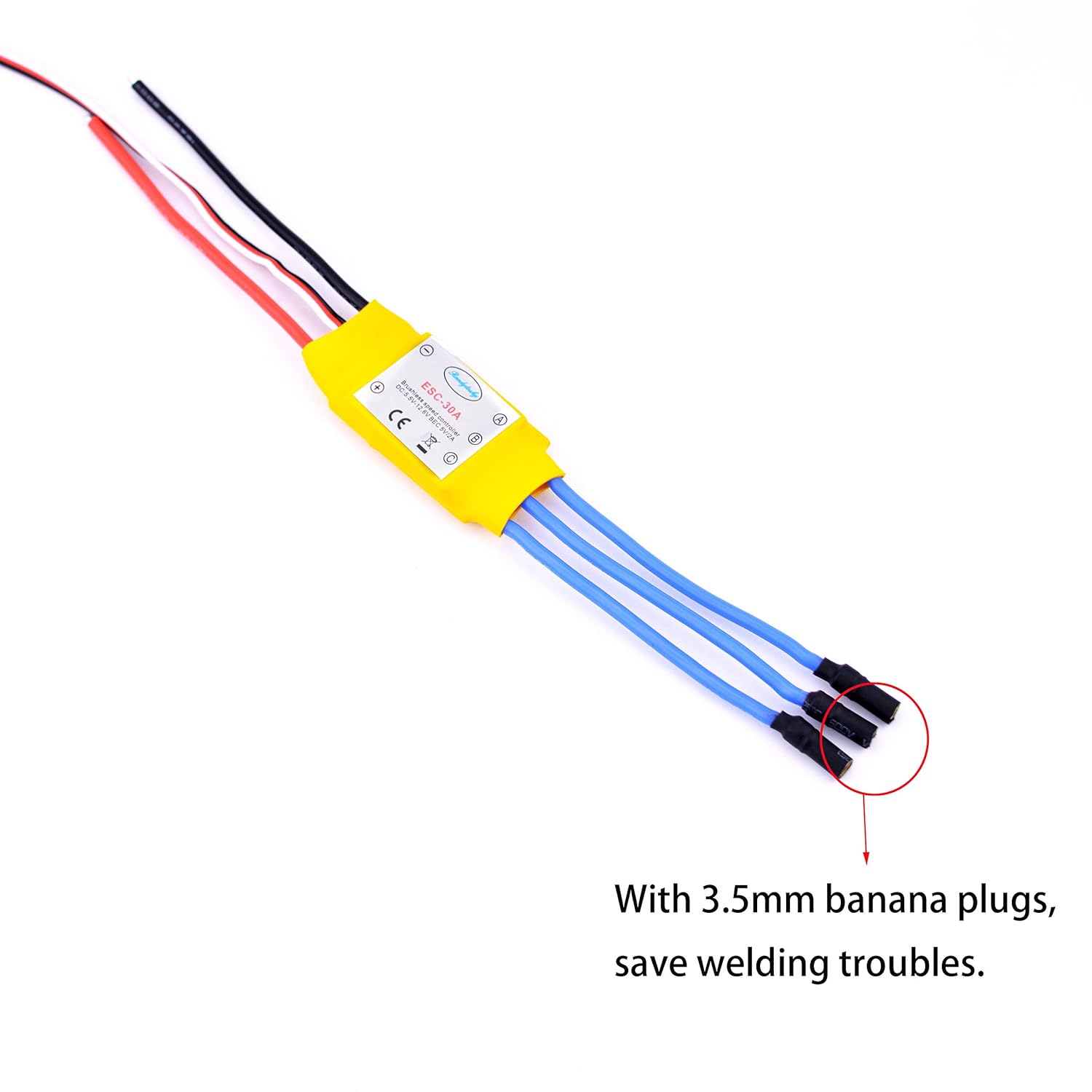 YoungRC A2212 1000KV Brushless Motor+ 30A ESC Electric Speed Controller with Gold Bullet Banana Plugs for RC Multicopter Quadcopter