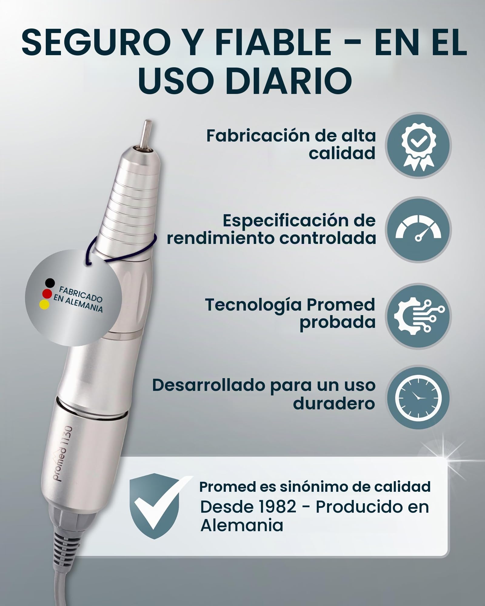 Promed The File 1130 - Aparato de pedicura y manicura, color morado