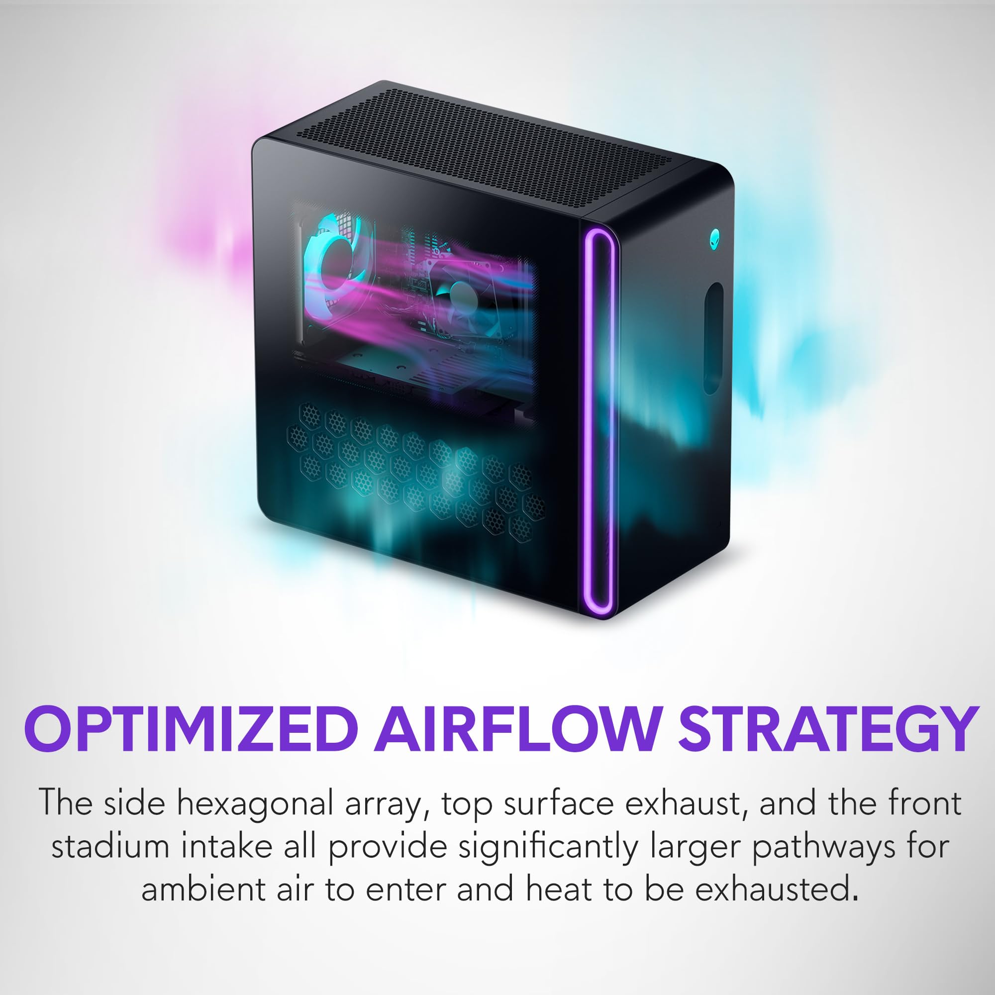 Alienware Aurora Gaming Desktop ACT1250 - Intel Core Ultra 7 265KF Processor, Air Cooled, NVIDIA GeForce RTX 5060Ti, 16GB DDR5 RAM, 1TB SSD, 500W Platinum Rated PSU, Win 11 Home - Clear Panel