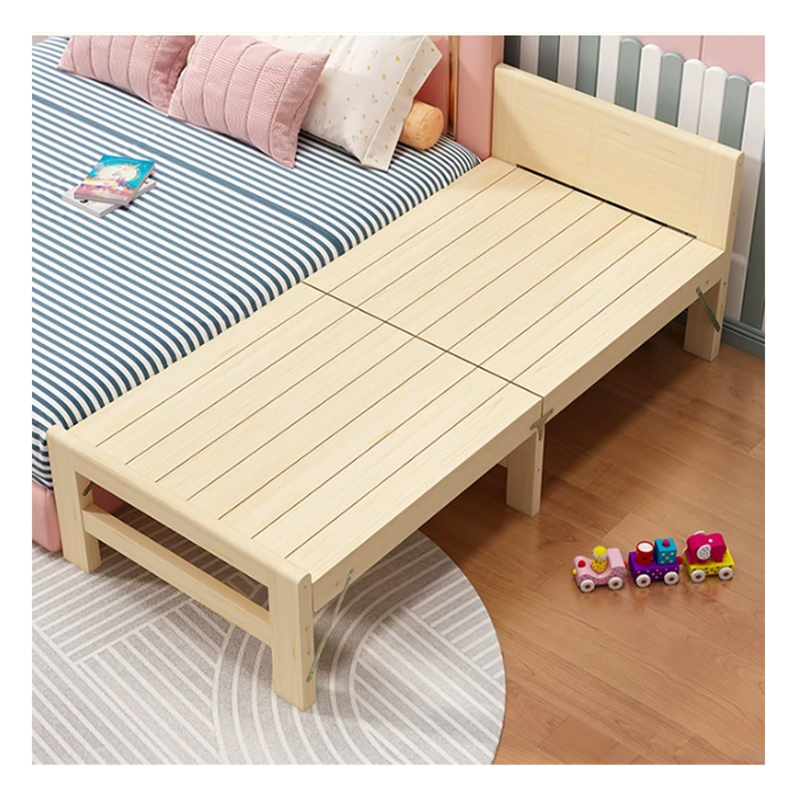 Divano Letto Pieghevole, Chaise Longue Singola, Estensione Letto | Poltrona Letto Convertibile Con Schienale Regolabile, Ergonomica, In Lino, Per Adulti(Verde,65 cm)