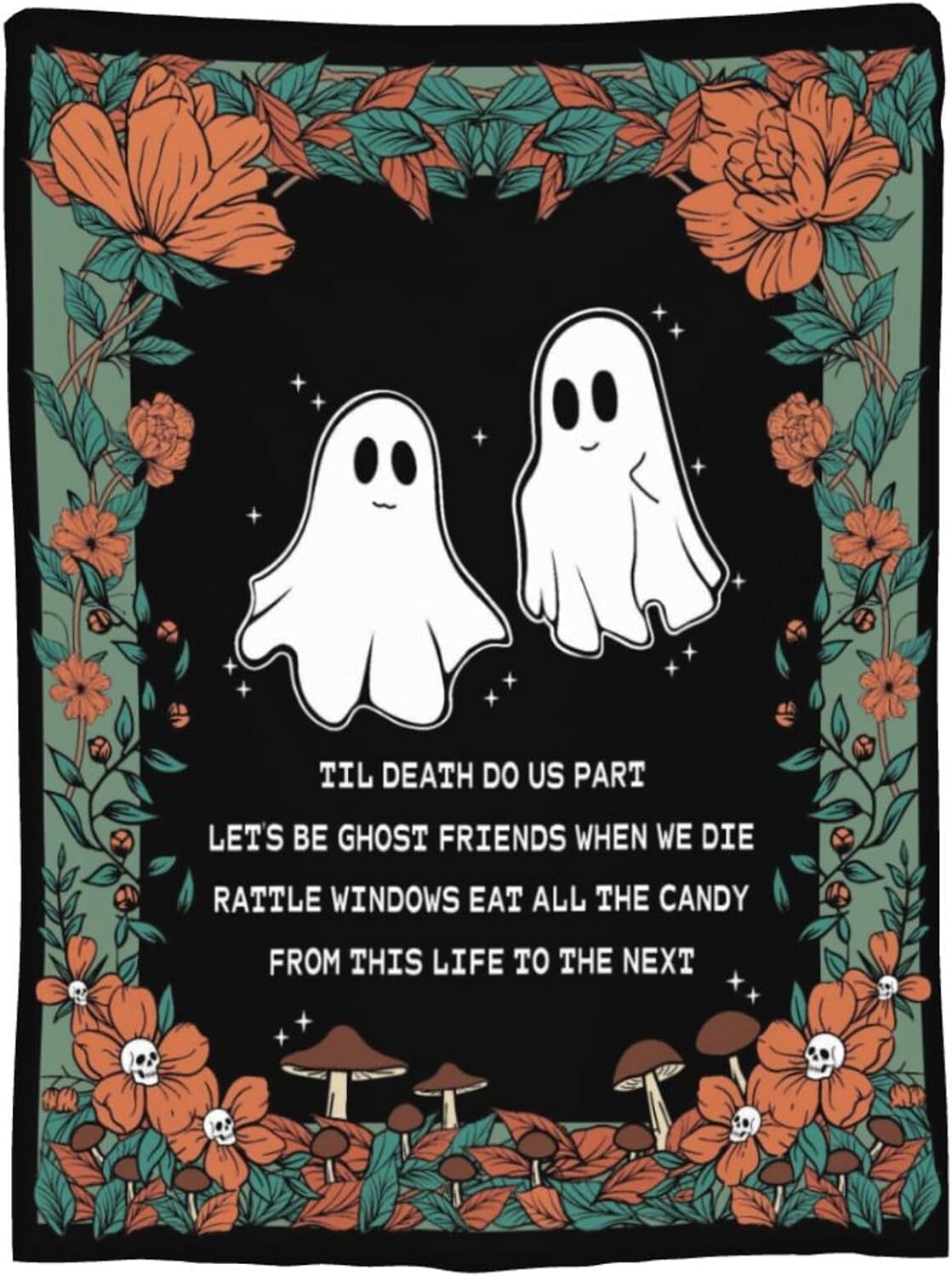 Funny Friend Gifts, Ideal for Best Friend Friendship Birthday Blanket, Halloween Blanket for Couch Bed Living Room 60"x50", Christstmas Birthday Gifts - Image 2