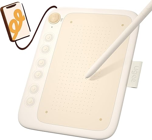 UGEE Tableta de dibujo Q6 para teléfono Android, tableta gráfica con 6 teclas calientes, tableta de escritura portátil de 6.5 x 4 pulgadas, modo de
