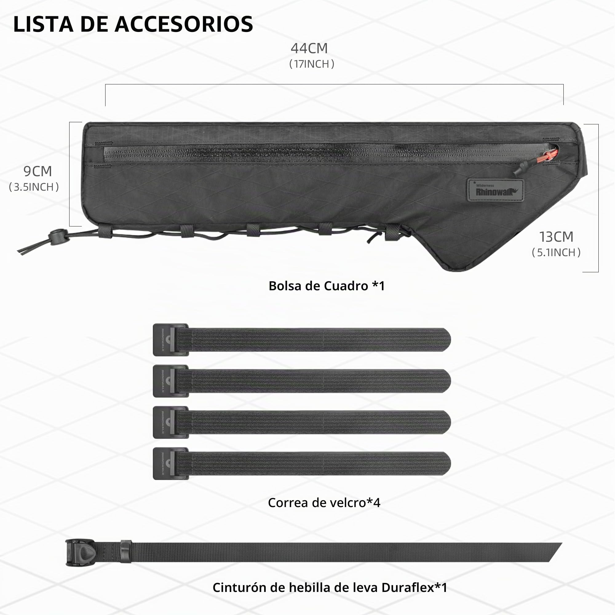 Rhinowalk Bolsa triangular para bicicleta debajo de la parte superior, bolsa de almacenamiento frontal, bolsa de almacenamiento para bicicleta de turismo