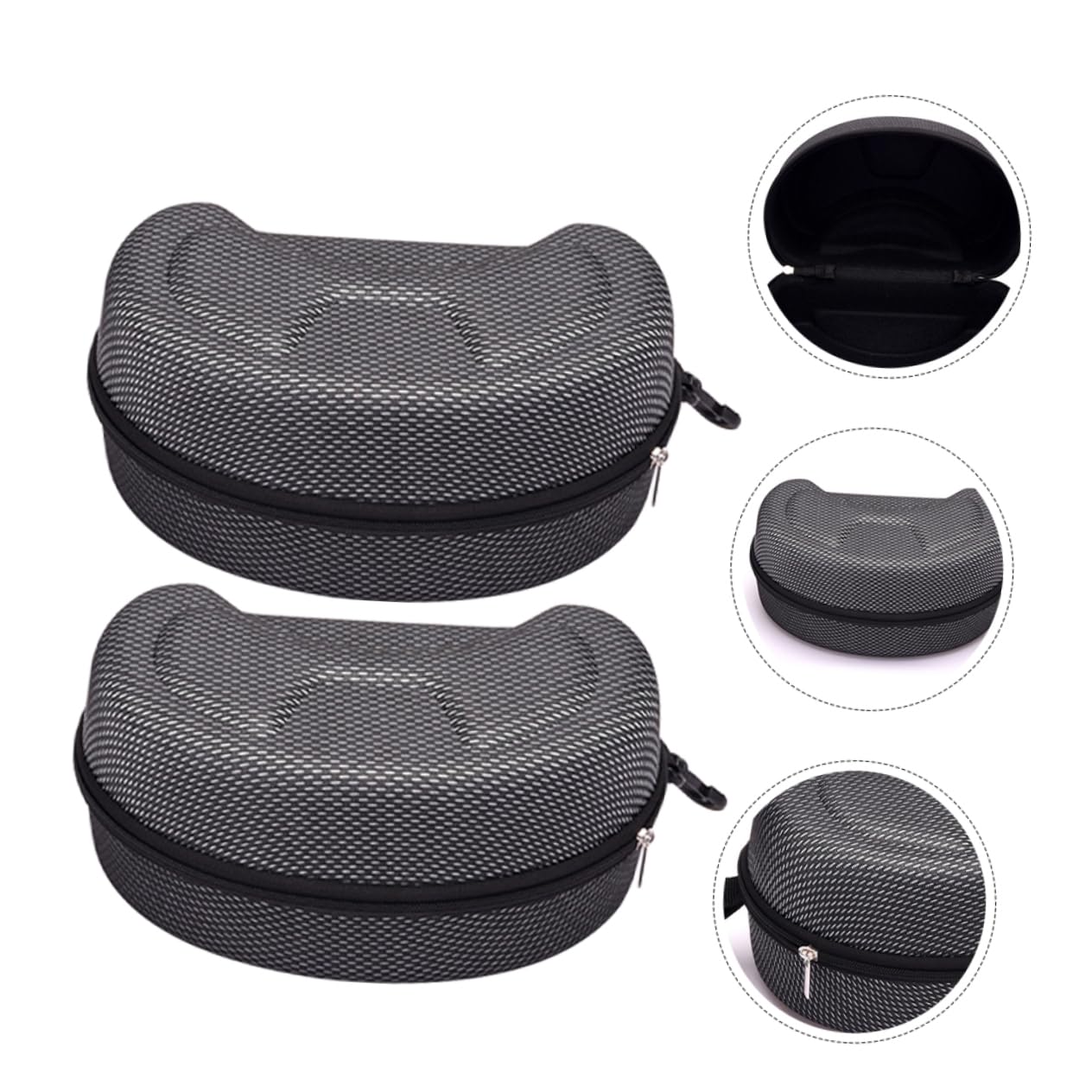 3piezas Estuche Rígido Para Gafas De Moto Organizador De Esquí y Sol Protección Dura y Almacenamiento Para Gafas y Lentes Bolsa De Viaje Portátil