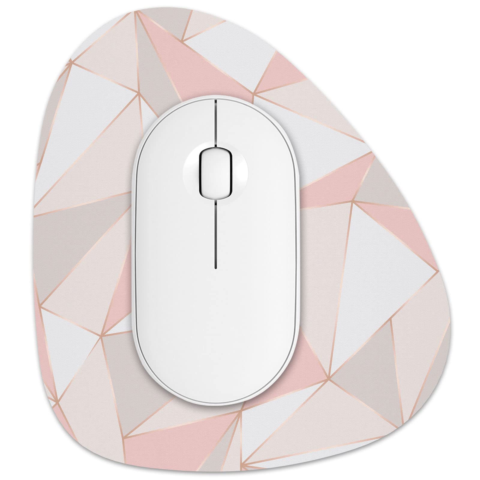 Rimilak Small Mouse Pad 6 x 7 Inch, Irregular Mini Mouse Pad with Non-Slip Rubber Base, Waterproof Compact Mouse Mat for Laptop Computer Wireless