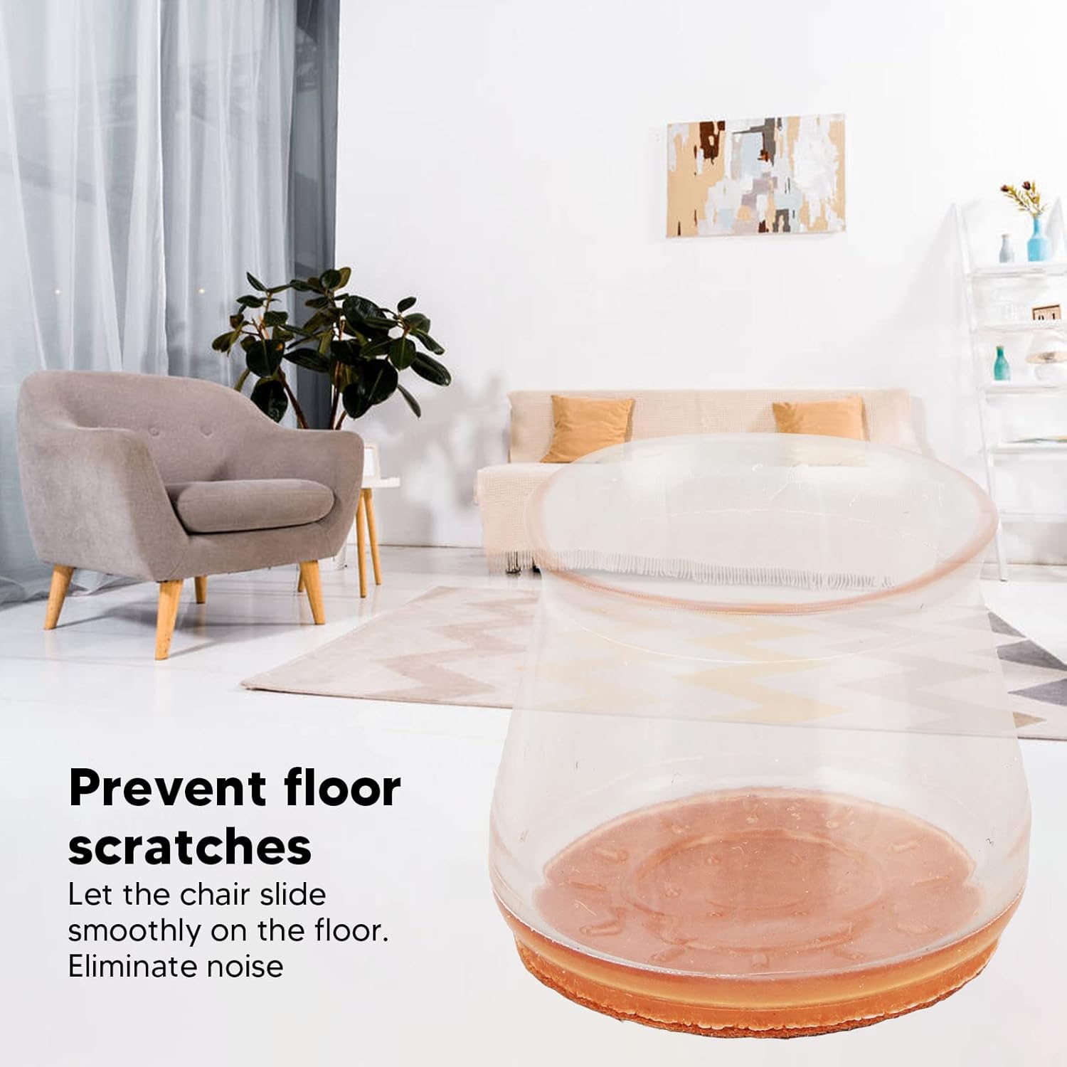 36Pack Silicone Chair Leg Floor Protectors, Floor Protectors for Chairs, Thicken Rubber Chair Feet Covers Pads, Furniture Wood Floors from Scratching and Reduce Noise