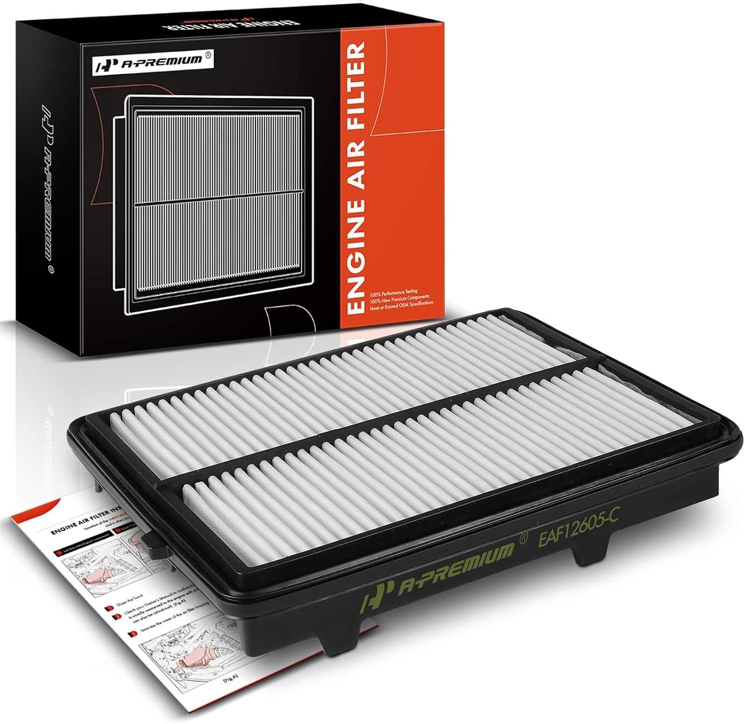 A-Premium Engine Air Filter Compatible with Acura RDX 2019 2020 2021 2022 2023 - L4 2.0L - Replace# 17220-5MS-H00