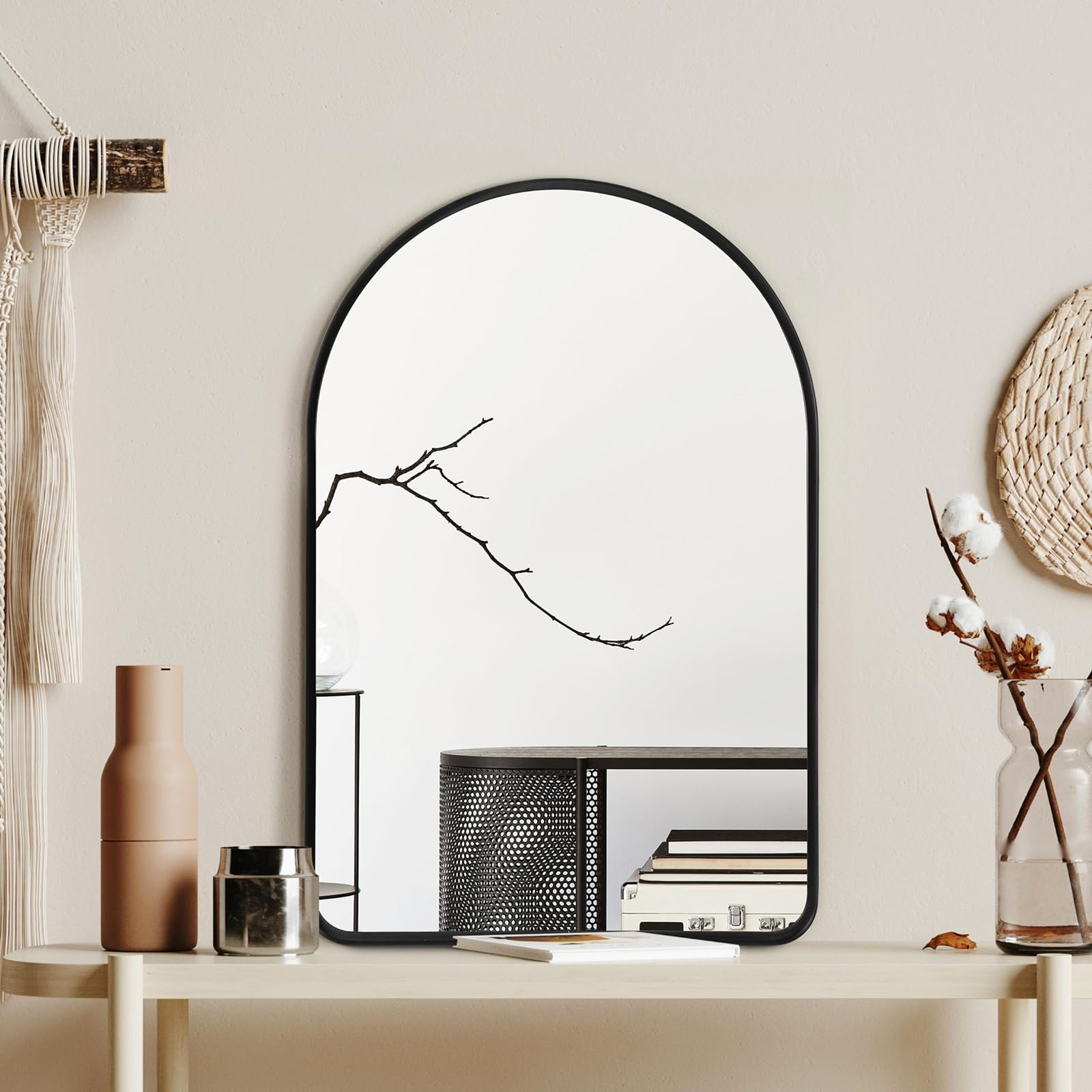 Amazon.co.jp: アーチ形にされた壁ミラー、50*80cm は化粧ミラー