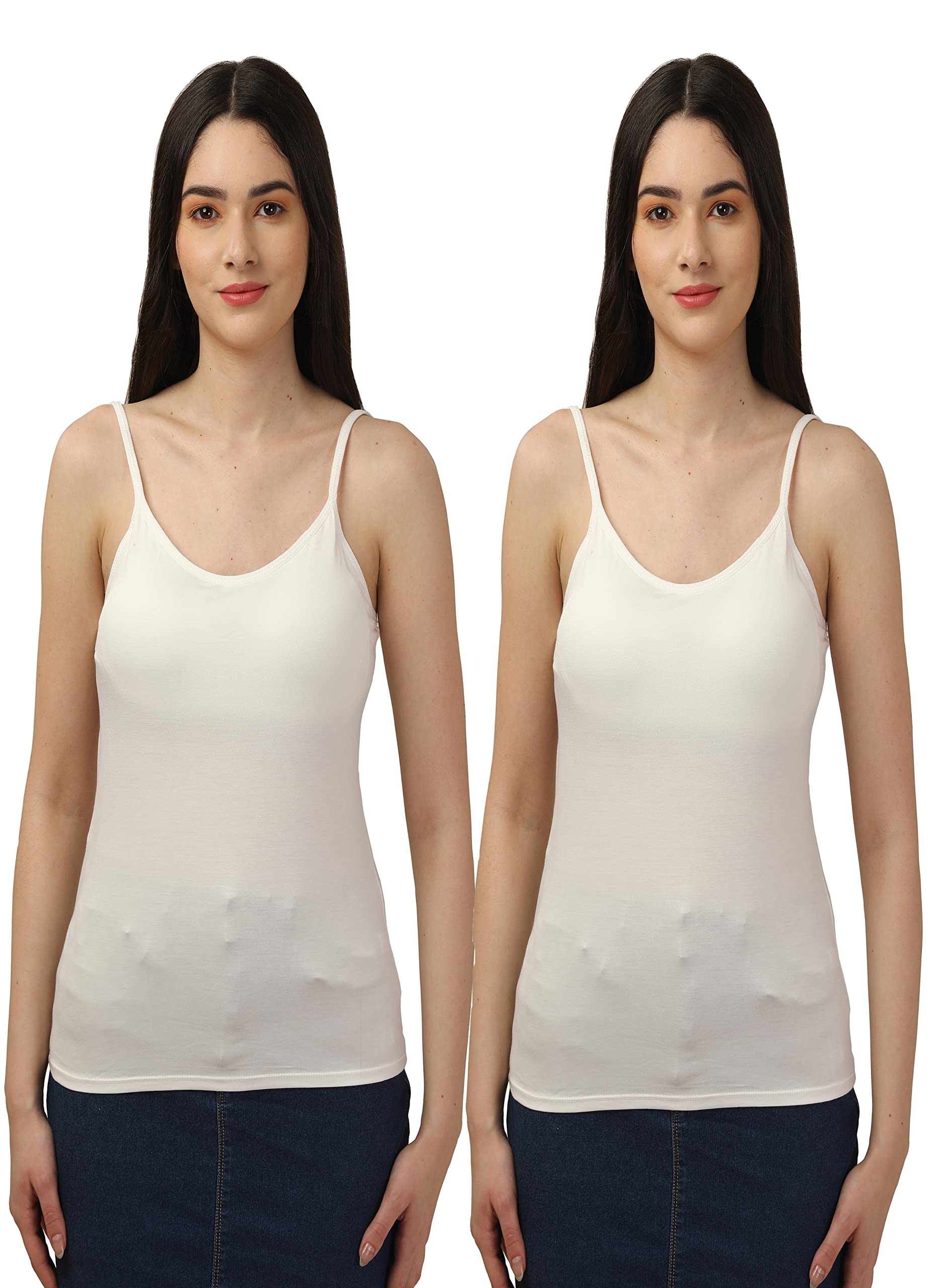 ketmartSoft Cotton Slip Innerwear Padded Slim Fit Camisole with Adjustable Strap for Womens