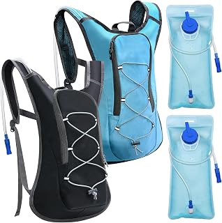 Hydration Bladder Set, 2 Pack 2L Water Bladders Set, Leakproof Water Reservoir for Hiking Biking Climbing Cycling Running Camping Backpack