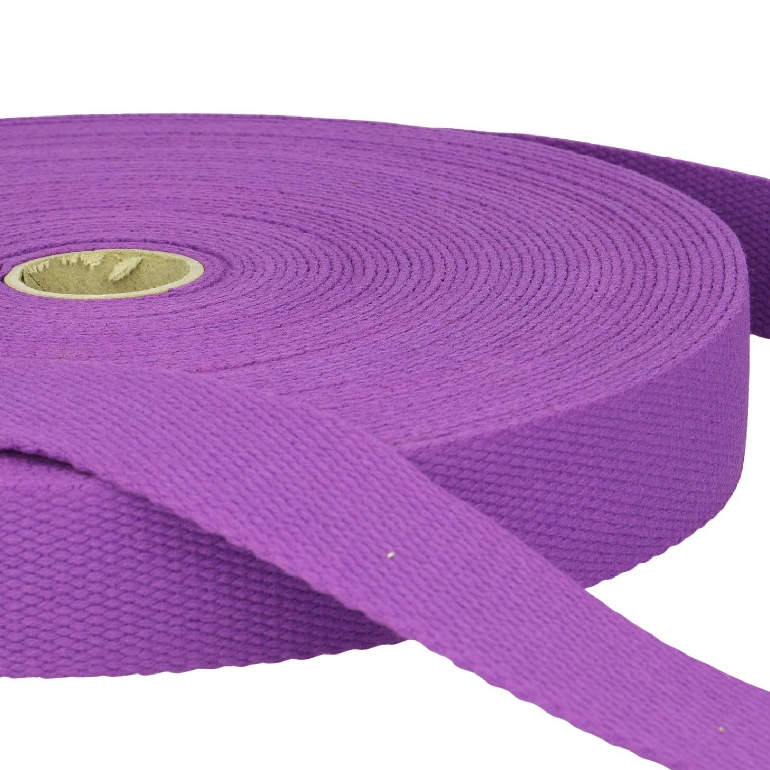 5 Metres Purple Heavy Duty Cotton Webbing, 25mm Wide Strong Thick Firm Strap, Machine Washable 30°C, Perfect for Bag Handles, Tote Straps, Belts, Pet Leads, Repairs & Crafts by Giddy Square