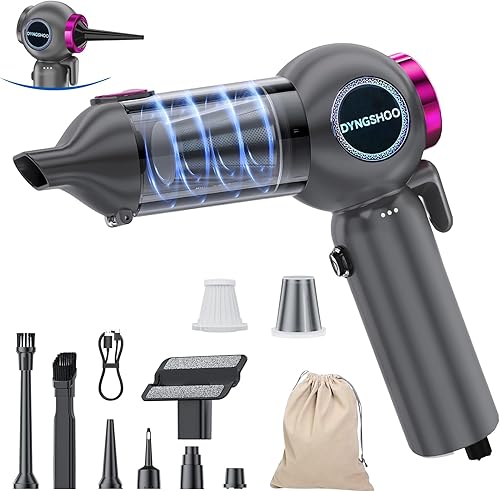 Miniatura 9 de Aspiradora portátil inalámbrica para automóvil (equipada con un interruptor de ventana de un solo toque y cortador de cinturón de seguridad),