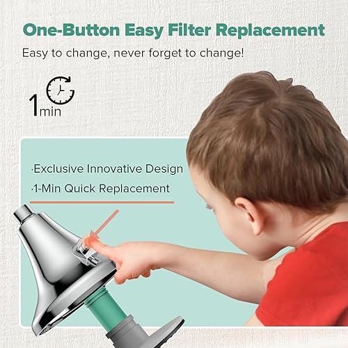 Miniatura 5 de Cartucho de repuesto de filtro de ducha para cabezal de ducha filtrado, paquete de 2 filtros suavizantes de agua multietapa para agua dura, elimina