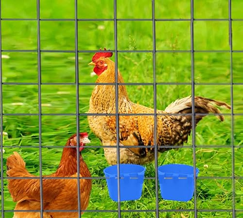 Miniatura 4 de AMZSYLV Paquete de 40 jaulas para pájaros, comederos de semillas, plato de riego para alimentación de pollo, agua para conejos, caja de alambre