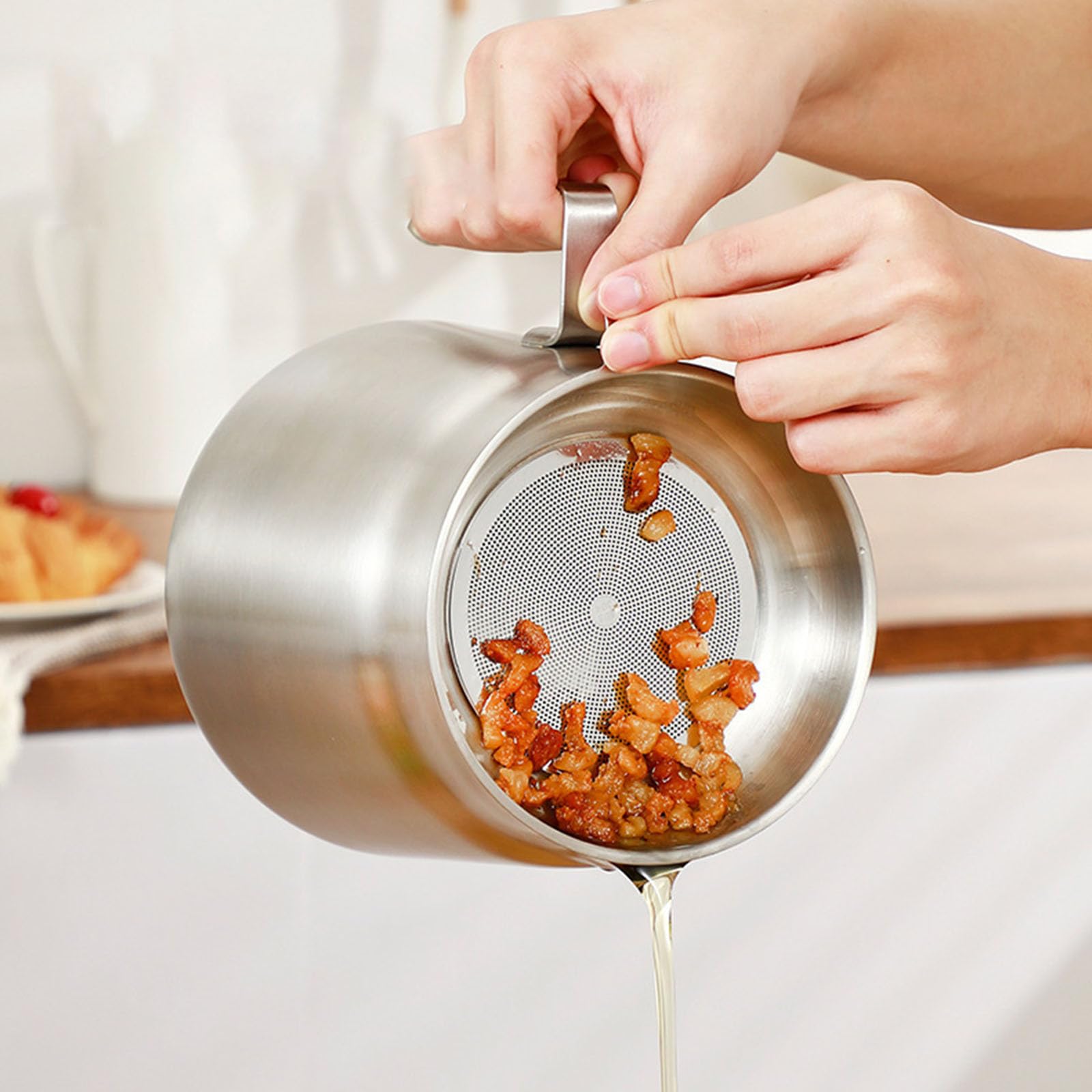 Filtrazione dell'olio professionale con cestello in acciaio inox paraspruzzi, veloce per uso commerciale/domestico commerciale friggitrici cestino