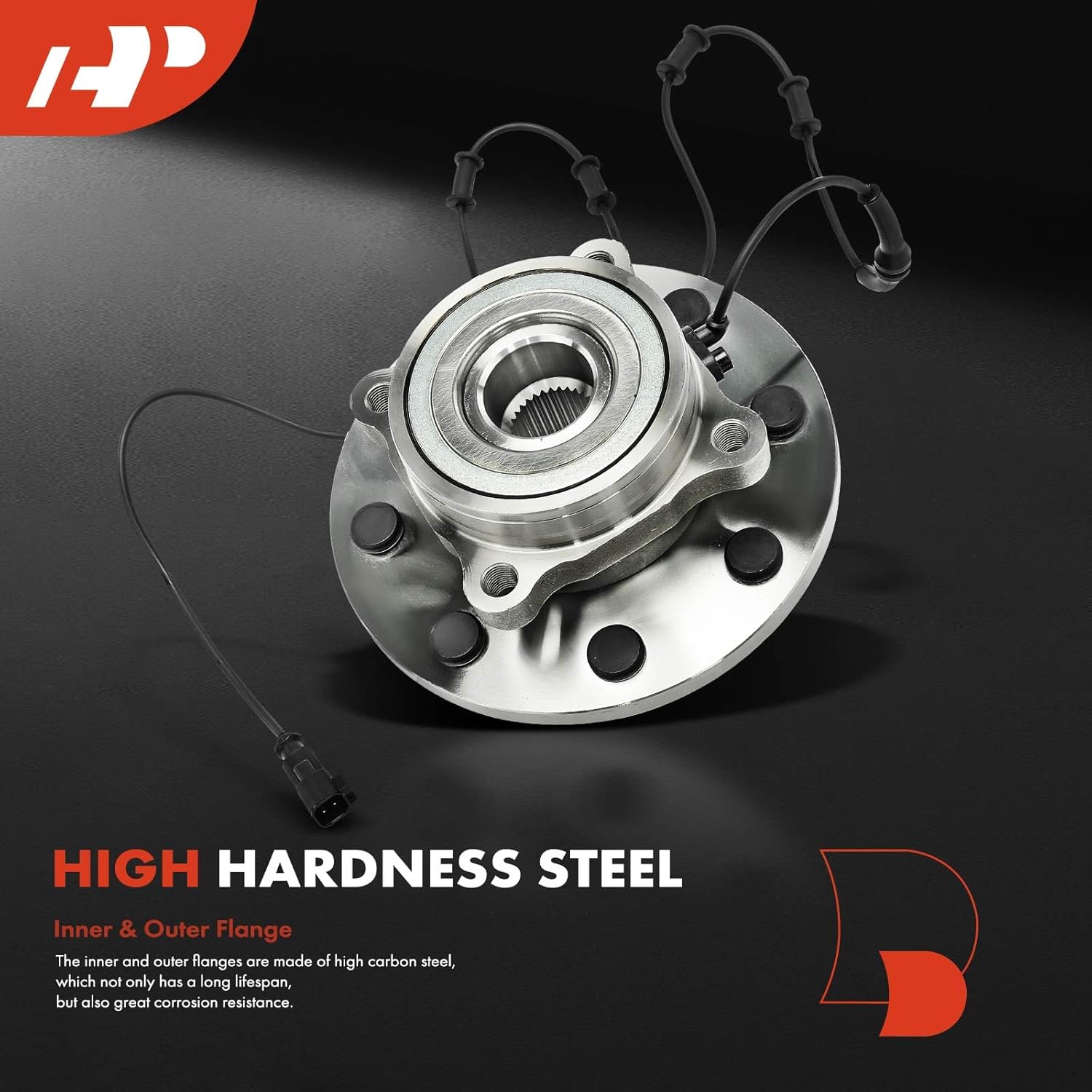 A-Premium 2 x Front Wheel Bearing and Hub Assembly with ABS & 8-Lug Compatible with Dodge Ram 1500 2006-2008, Ram 2500 2006-2008, Ram 3500 2006-2008, 4WD