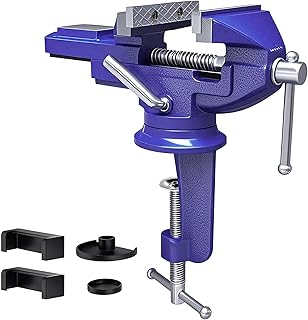 80mm Table Vice With 360° Swivel Base - Portable Bench Vise for Home
