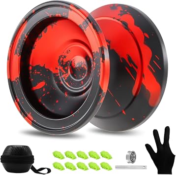 FETESNICE Yoyo Professional Trick ResponsiveYo-yo for Beginner Unresponsive Yo yo for Adults with Yo-Yo Glove, Bag,10 Strings