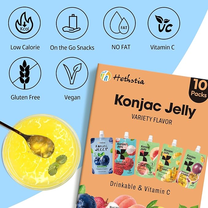 Fideos Konjac Shirataki Low-Carb Fettuccine Hethstia 10 Pack miniatura 7