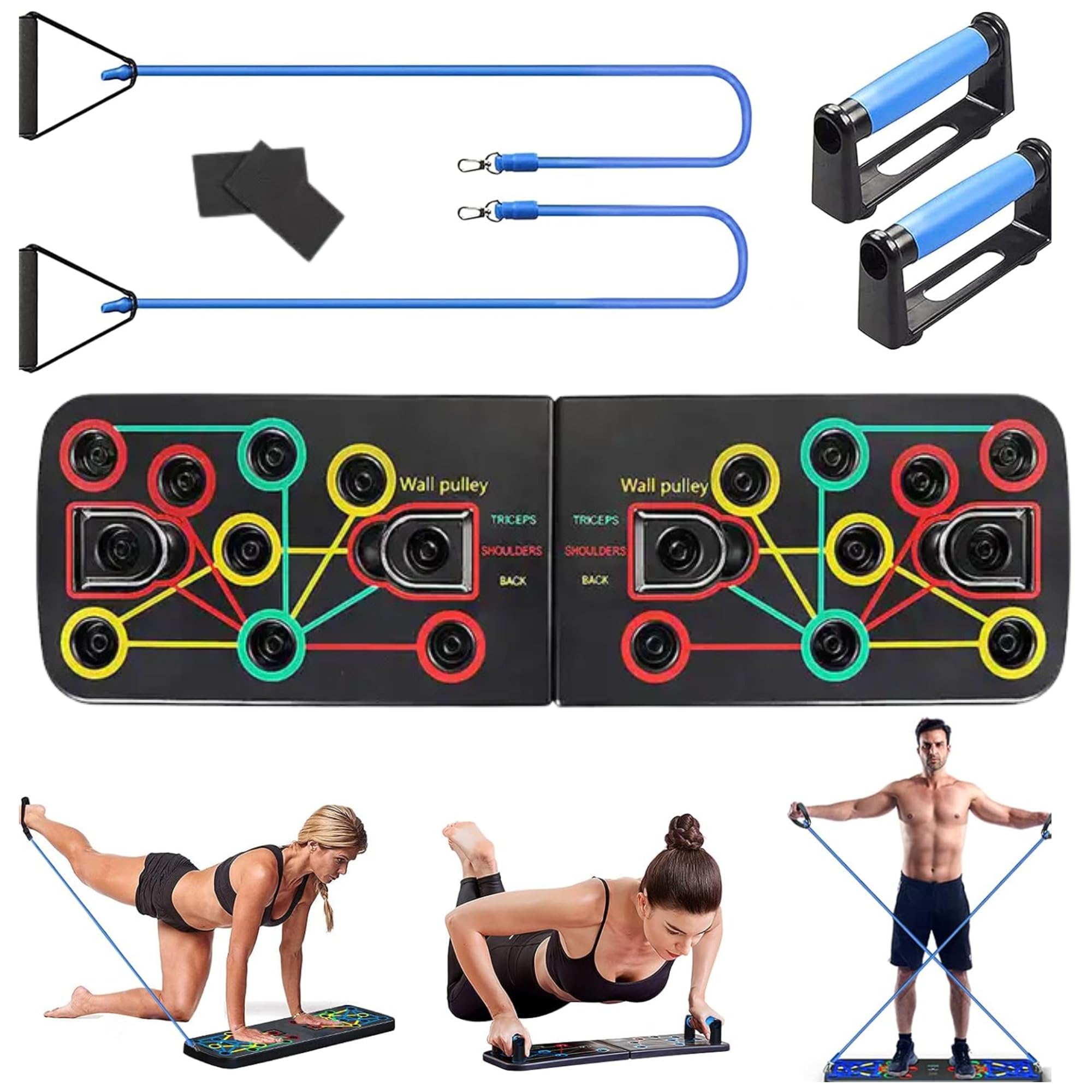 Push Up Board Fitness Equipment, Push Up Bar for Women and Men, Muscle Strength Trainer, Home Workout Equipment