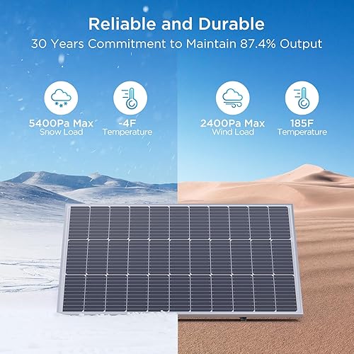 Miniatura 6 de Panel solar de 400 W, 4 paneles solares de 12 V y 100 vatios con diseño de alto rendimiento, módulo fotovoltaico monocristalino de alta eficiencia,