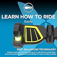 Vista 2 de Hover-1 Ranger + Scooter eléctrico de autoequilibrio - Velocidad máxima de 9 MPH, rango de 9 millas, batería de iones de litio de larga duración