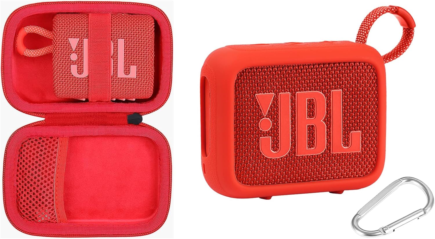 co2CREA Silicone + Hard Case for JBL Go 4 Speaker