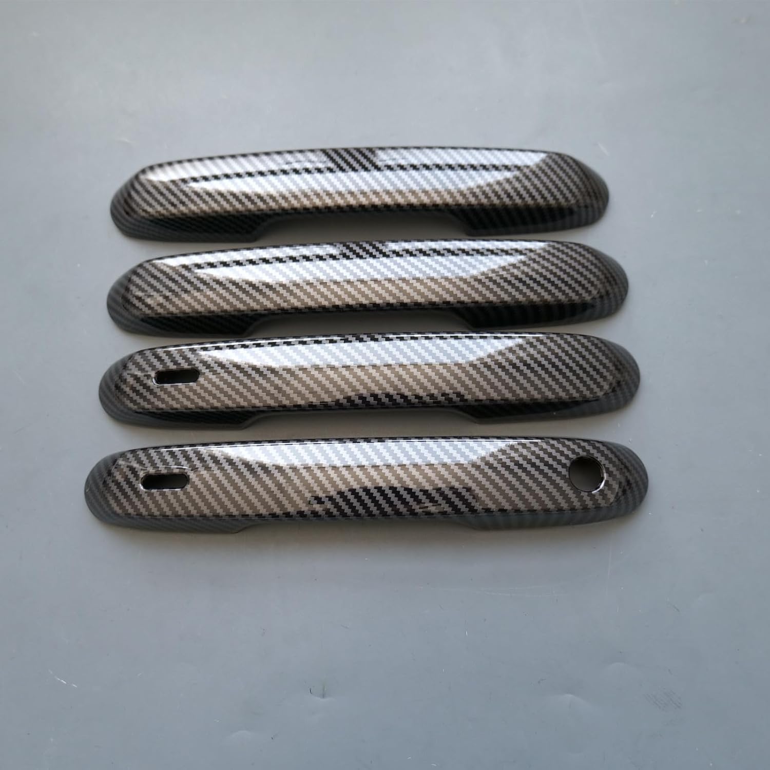 ZiWen Sport Door Handle Cover Trims for Toyota Grand Highlander Land Cruiser Prado Lexus GX 2024 2025 2026 (Carbon Fiber with 2 Keyless Holes)