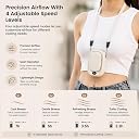 KLX012 Portable Clip-On Fan, 4-Speed Rechargeable Mini Personal Fan with 2000mAh Battery, Up to 7 Hours Runtime, Silent Bladeless Fan, USB Powered, Small Desk Fan for Office, Stroller, Gym, Travel gallery image