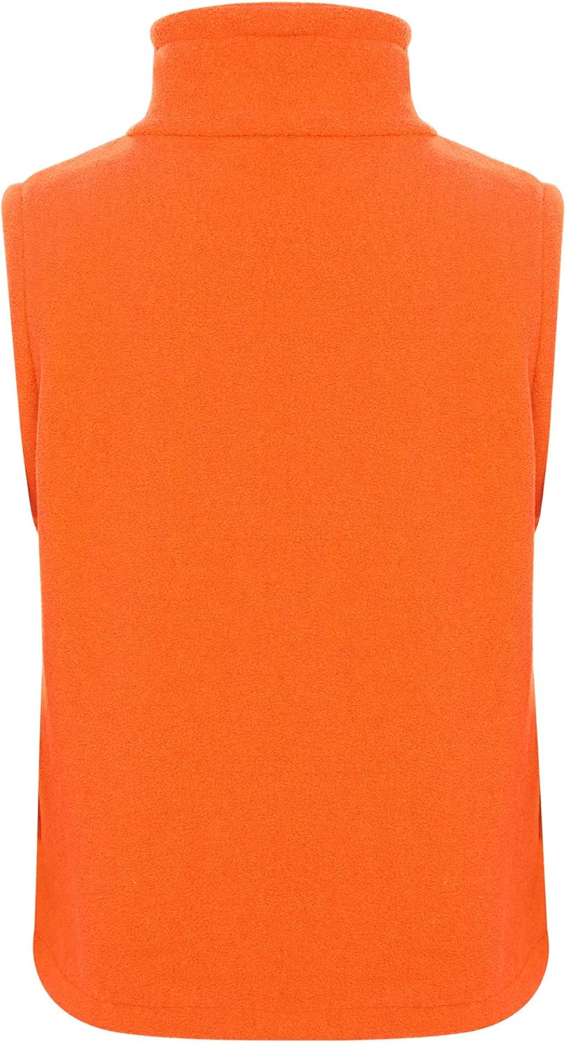 Jhaoyu Kids Boys Girls Thickened Polar Fleece Vest Zip Front Sleeveless Jacket with Pocket for Winter Daily Wear
