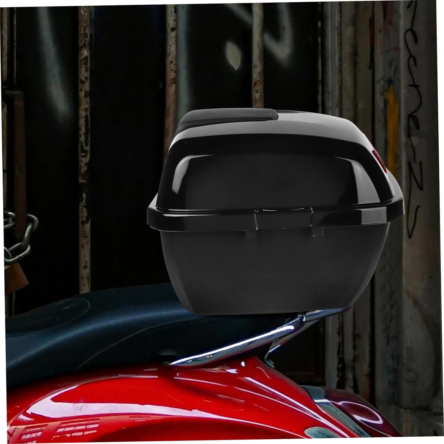 Motorcycle Tail Box Small Storage Trunk for Scooter Durable Case for Helmet and Gear Easy Installation Electric Motorcycle Accessory