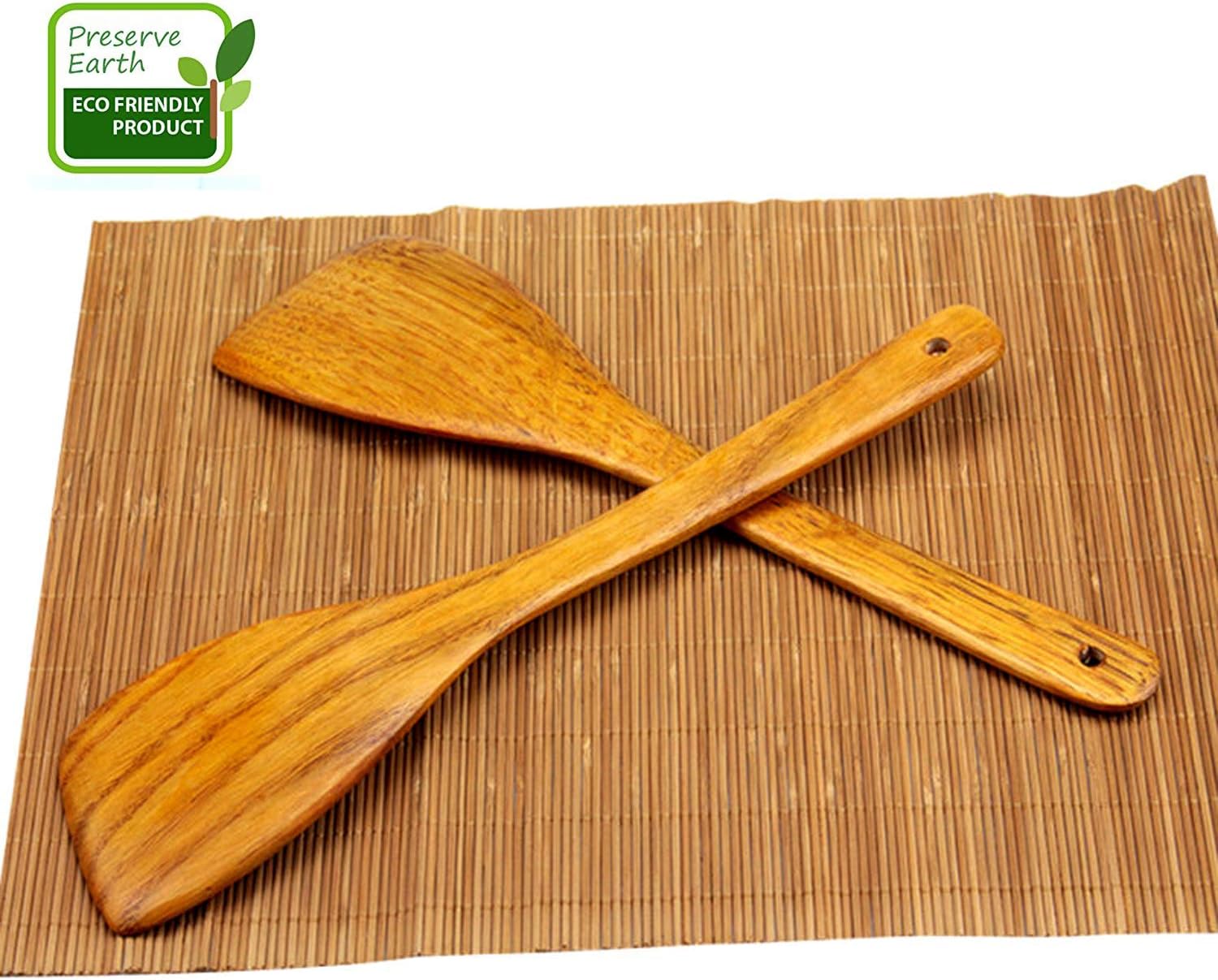 Hand Made Large Olive Wood Salad Server Set - 2 Piece Wooden Salad Tongs Skillfully Designed & Crafted in South Africa