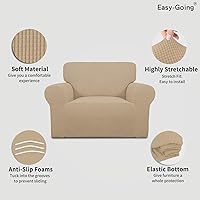 Vista 558 de Easy-Going - Funda elástica para sofá, 1 pieza, protector de muebles, suave, con parte inferior elástica, para niños, tela de jacquard de poliéster