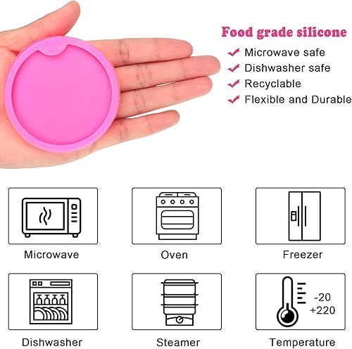 Miniatura 4 de Patelai 4 moldes para posavasos de automóvil, molde redondo de silicona, patrón de fundición de resina epoxi, moldes de silicona para llaveros de
