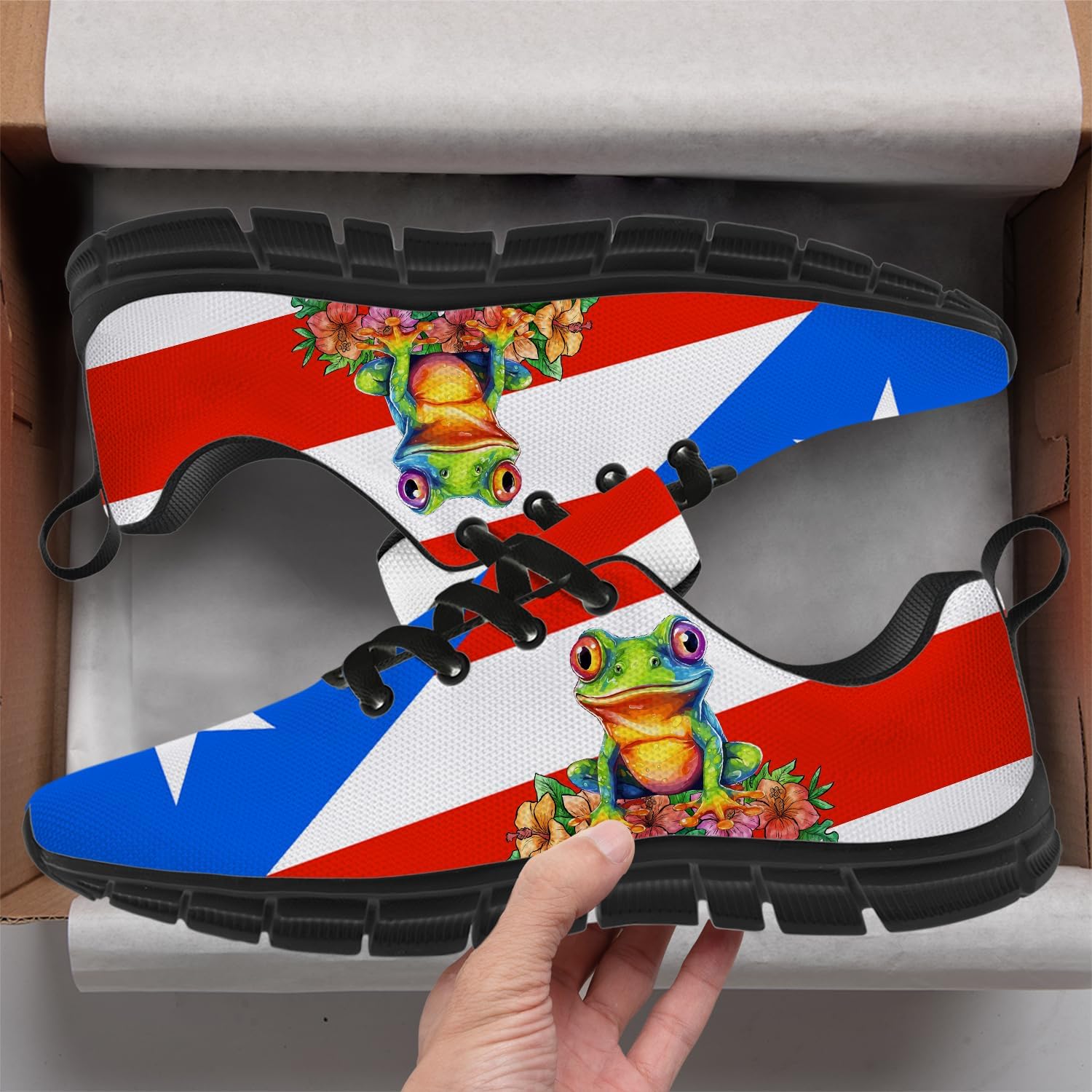 Puerto Rico Flag Shoes for Women Men Running Shoes Walking Sneakers Gifts for Men Women
