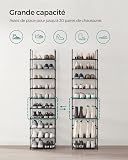 SONGMICS Étagère Chaussure à 10 Niveaux, Range-Chaussure, Porte-Chaussure, Meuble de Rangement, 28 x 45 x 173 cm, Cadre en Métal, en Tissu Non-tissé, pour Entrée, Chambre, Noir LSH010B02 - 3