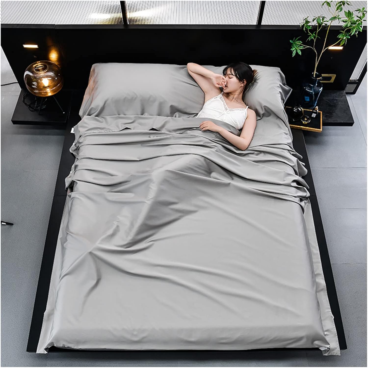 Sleeping Bag Liners Cotton Comfort Sleeping Bag, Ultra-Light and Portable Sleeping Bag Liner, Suitable for Camping Travel Hotel Bed Sheet Sleeping Bag, for Four Seasons