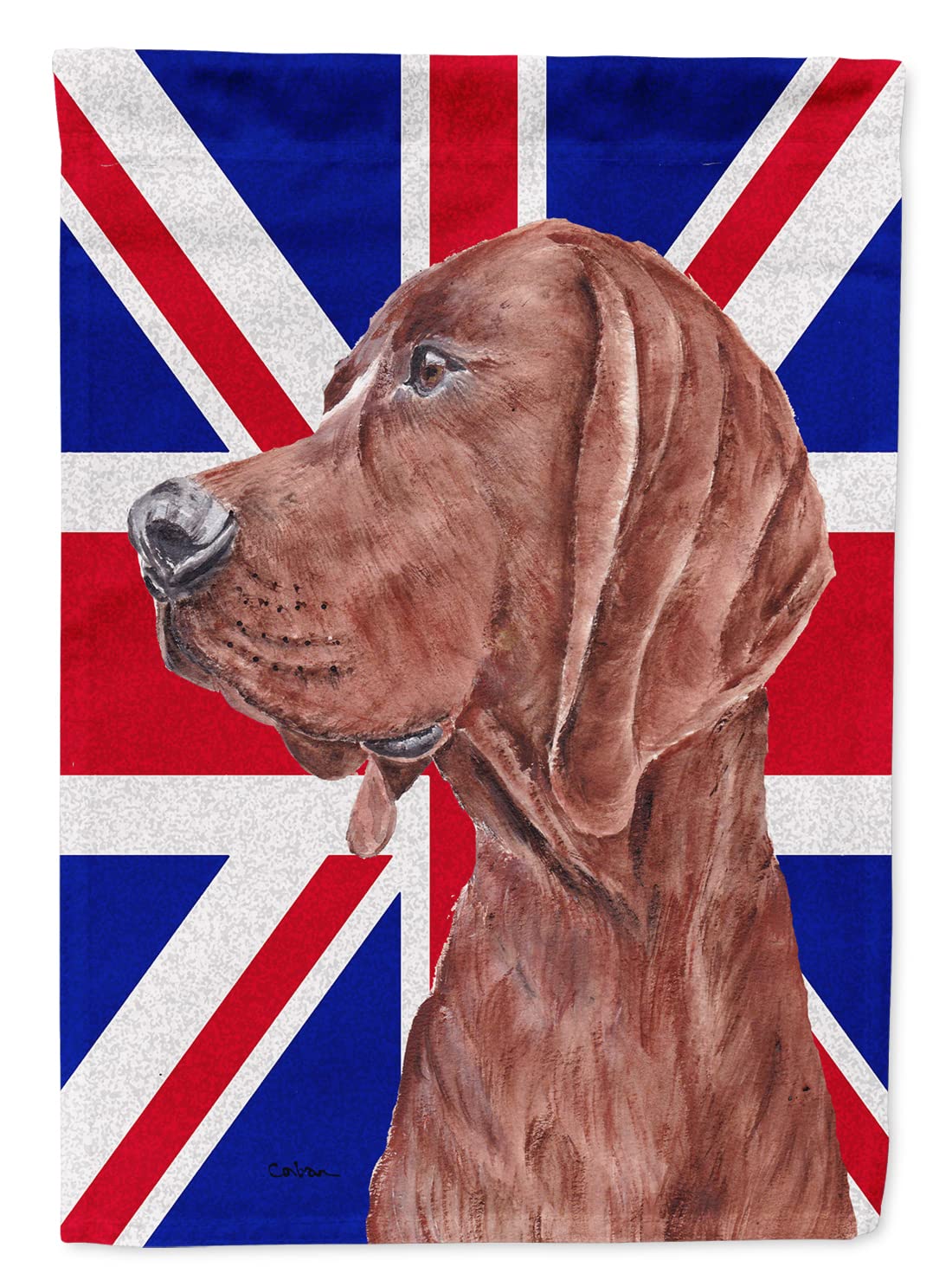 Drapeau de jardin Redbone Coonhound pour décorer votre extérieur avec l'Union Jack