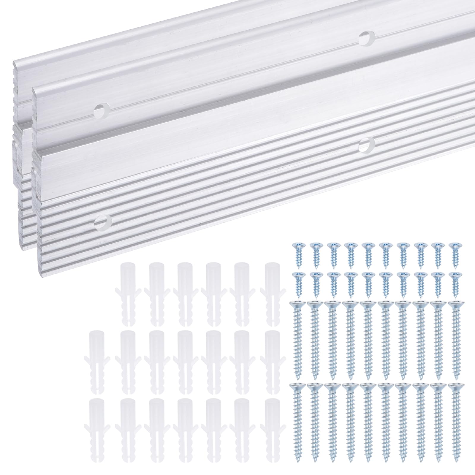 Soporte de montaje en pared entrelazado en Z de aluminio duradero 30"