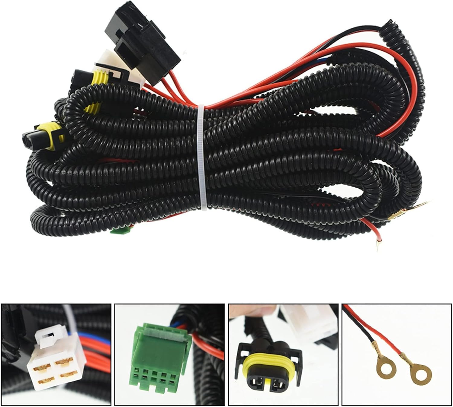 WFLNHB Fog Lights Replacement for Nissan Versa 2007-2011 with Bulbs Harness Switch Kit Driving Lamps Fog Lights 261508992B 261508993B