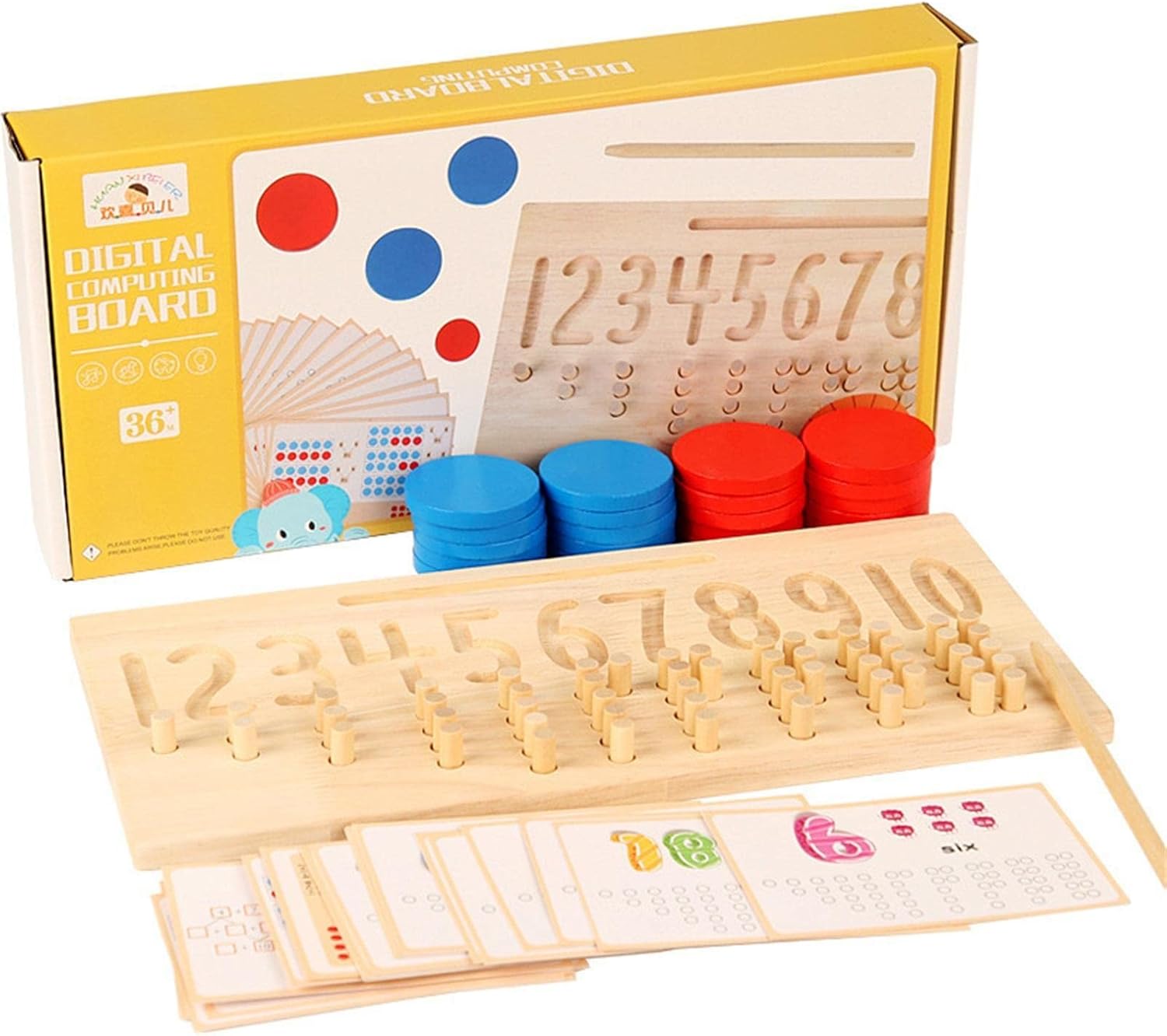 Wooden Numbers Tracing Board Wooden Math Toy Number Tracing Board