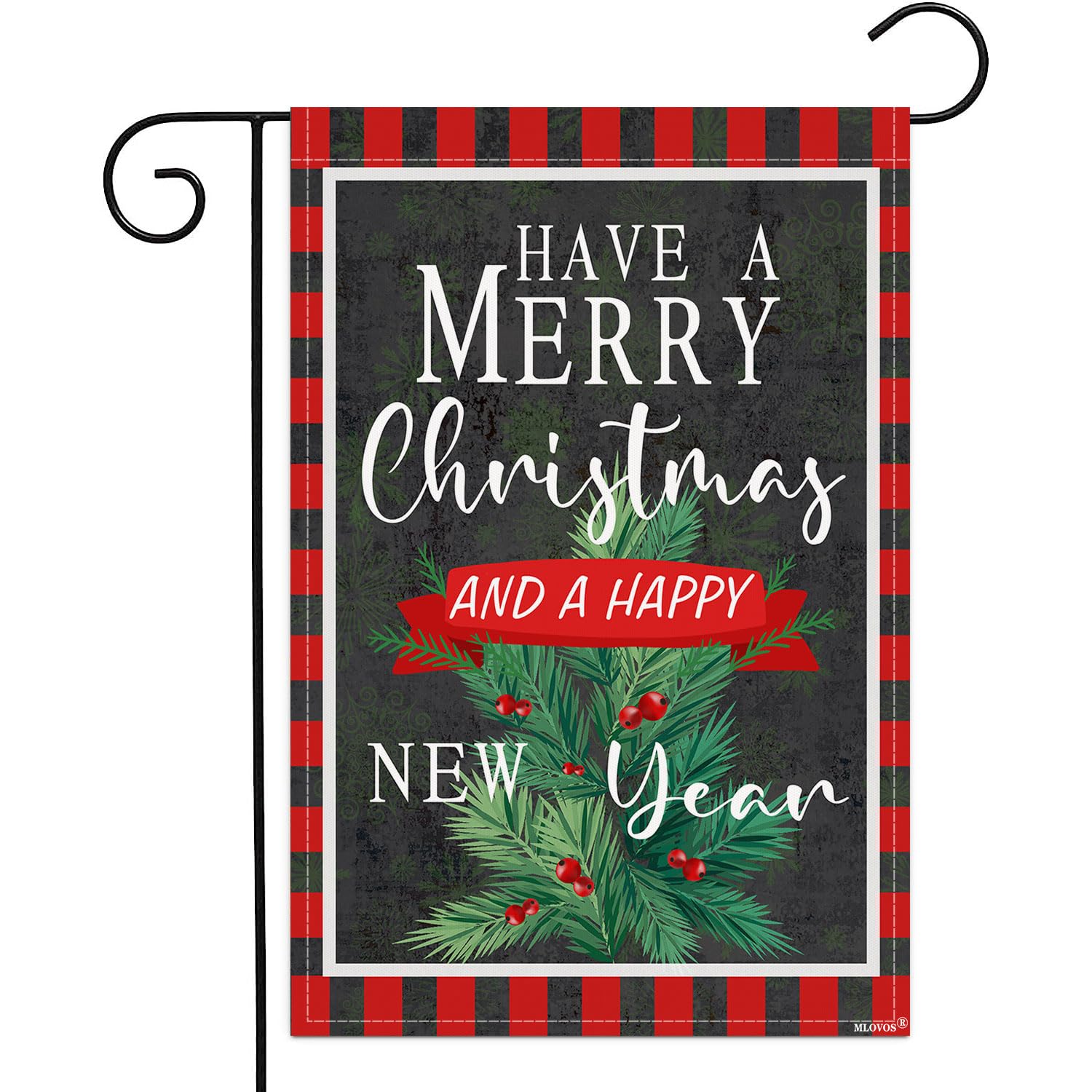 Funny Garden Flag Have A Merry Christmas And A Happy New Year Garden Flags 12 X 18 Inch Double Sided Flags for Patio Lawn Home Outdoor Yard Rustic Farmhouse Decor