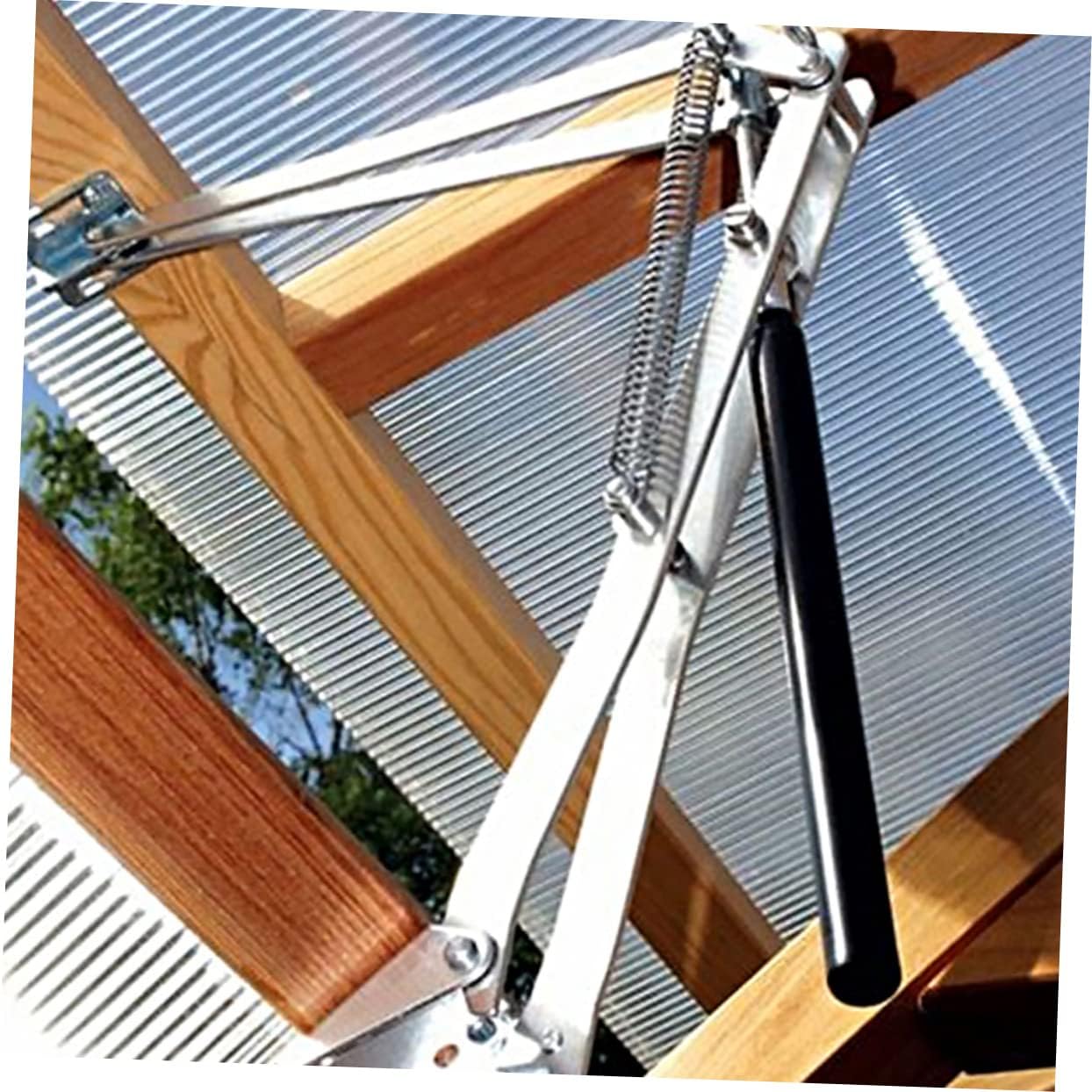 Automatic Window Opener for Greenhouses Sturdy Auto Vent Opener with Thermal Induction Silver Finish for Gardening and Ventilation Botanical Spaces